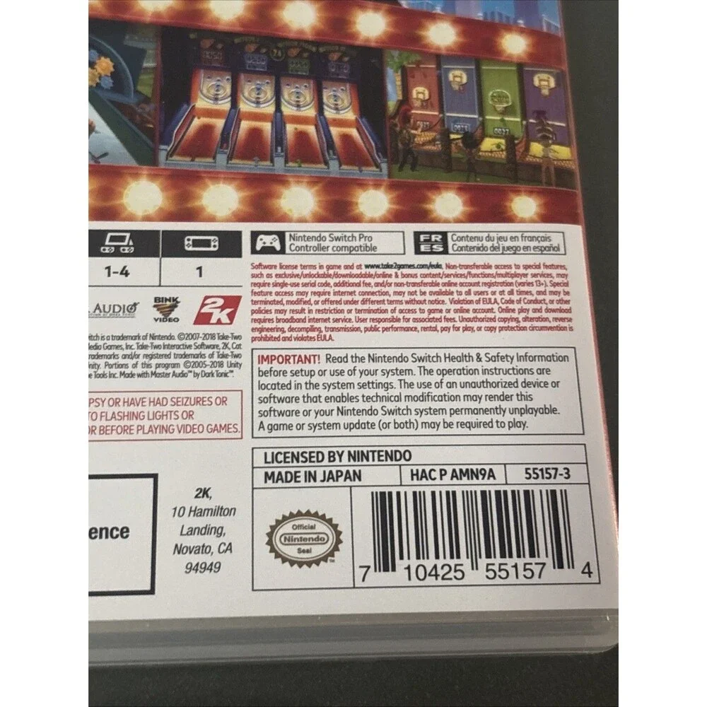 Carnival Games (Nintendo Switch, 2018) Complete CIB TESTED!